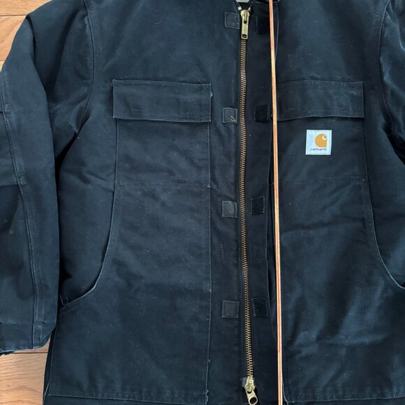 Vintage Carhartt C03 Jacket Black Work Chore Mens Size 42 Regular / L Y2K - Picture 4 of 12
